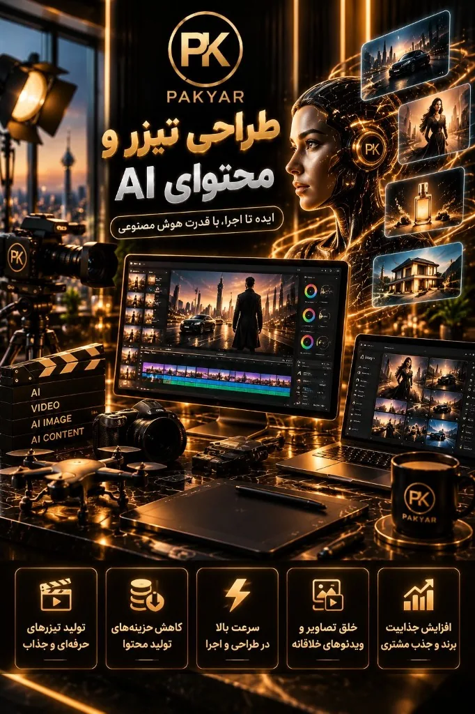 طراحی تیزر و محتوای تبلیغاتی با هوش مصنوعی در پکیار